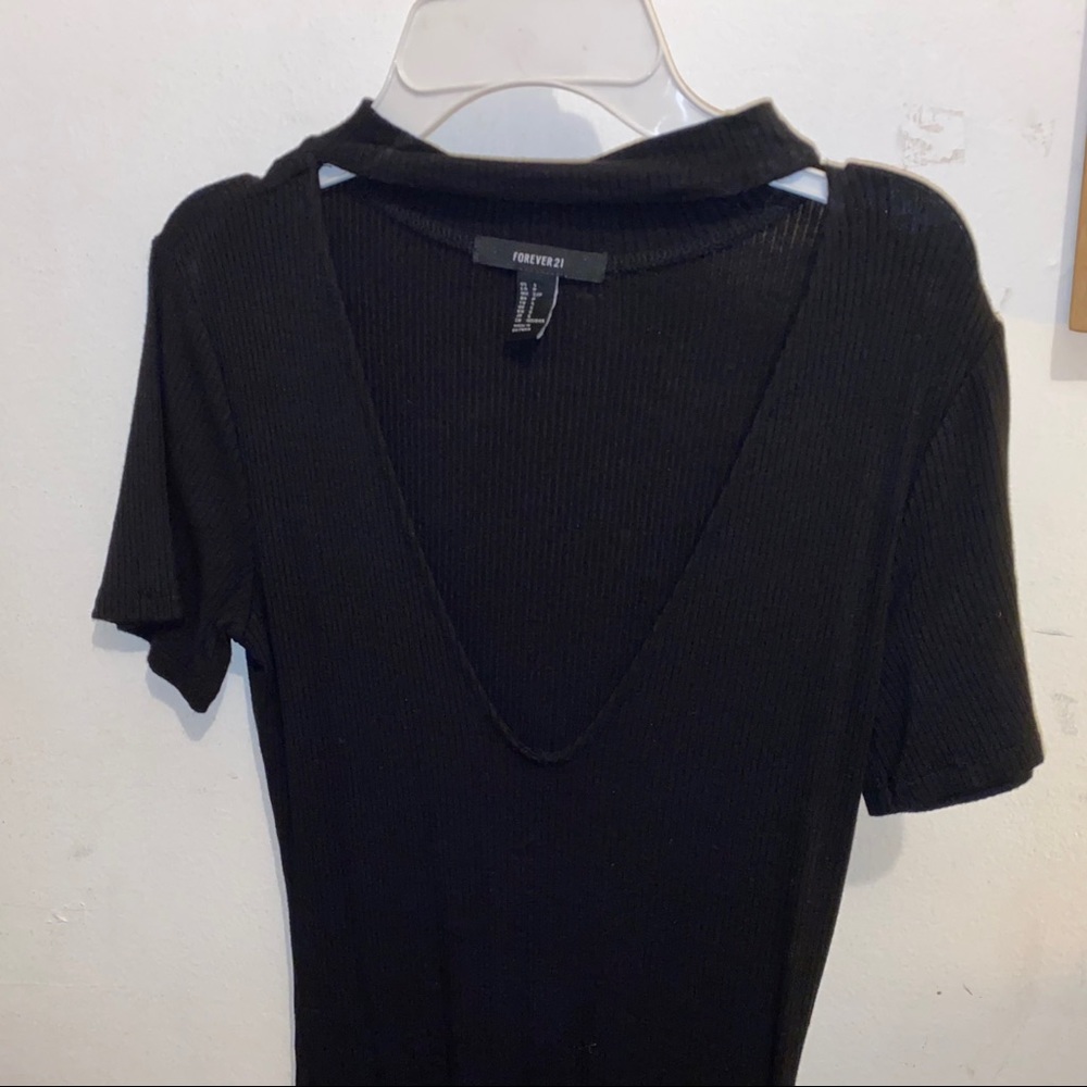 Forever21 cutout choker ribbed dress